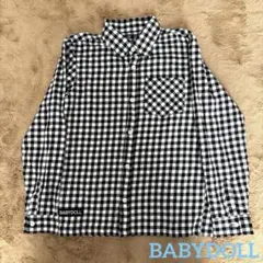 BABYDOLL BLACK LABELギンガムチェック　シャツ 160のサムネイル