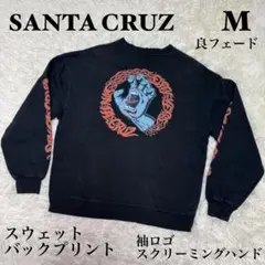 ☆SANTA CRUZ スウェット バックプリント 袖ロゴ スクリーミングハンドのサムネイル