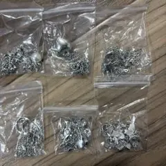 シルバー色ネックレス6点セット