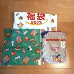 マクドナルド　福袋　2023　CHUMS　チャムス　2点