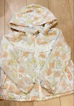 moujonjon ムージョンジョン　花柄フード付き　ウィンドブレーカー120㎝