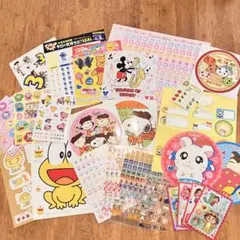 【まとめ売り】キャラクターシールセット 26枚　平成レトロ　廃盤