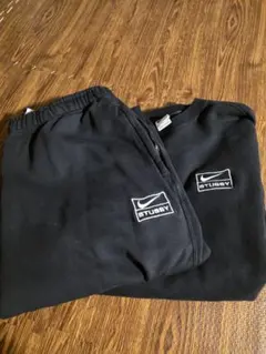 stussy×NIKE セットアップ　黒　上下Mサイズ TikTokで好評だったやつー！🖤 162cm 上下S 178cm 上下M着用です