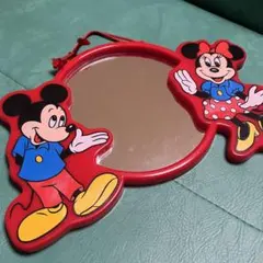 ミッキー＆ミニー ディズニー 壁掛け 顔ウォールミラー ヴィンテージ 昭和レトロ ディズニー ミッキー＆ミニー 壁掛けミラー - メルカリ