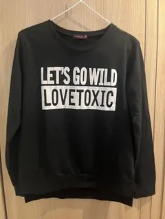 Lovetoxic ロゴトレーナー ブラック L