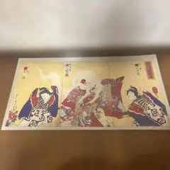 太閤記」 3枚続 浮世絵 錦絵 ※裏打ちあり ※3枚目が違う可能性あり