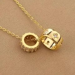 ネックレス トゥーリング✨ サージカルステンレス 金アレ 【爆売れ】 czダイヤ