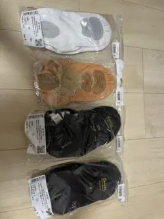 バレエシューズ 4足セット ホワイト ベージュ ブラック