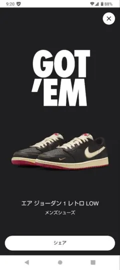 ナイジェルシルベスター × ナイキ エアジョーダン1 レトロ ロー OG