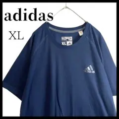 adidas アディダスULTIMATE TEE XL ネイビーワンポイントロゴ
