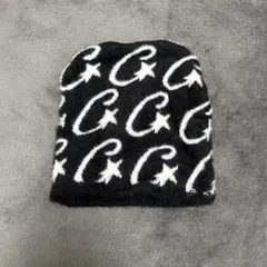 ビーニー y2k グランジ ニット帽 海外 ワッチ ストリート ブラック