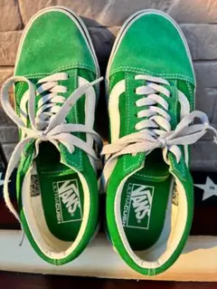 VANS オールドスクール グリーン 24.5cm スニーカー バンズ