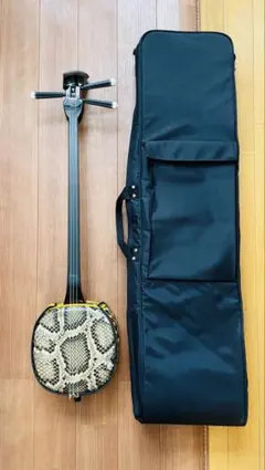 希少! 宮古木工芸 本革三線 一枚貼り マホガニー 高級素材