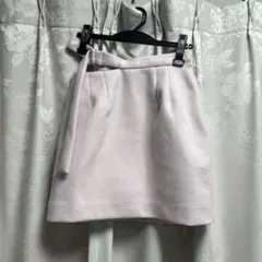 FURFUR ベルト付き スリット ミニスカート ピンク