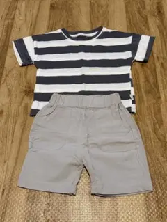 ボーダーTシャツ ハーフパンツ セットアップ