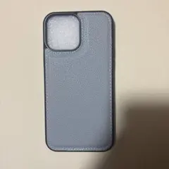 iPhone13promax用ケース レザー調 グレー