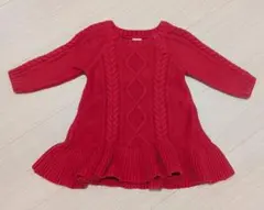 【Baby GAP】ケーブル編みニットワンピース 70cm