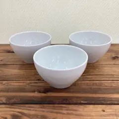 カフェボウル3点　新品未使用品　美濃焼　ホワイト　白　カフェ丼　シンプルのサムネイル