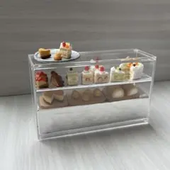 ミニチュア　ケーキ屋　ショーケースのケーキセット