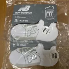 【新品】new balance スニーカー フィットソックス M　白２個セット
