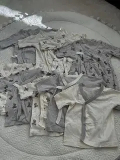 コンビ肌着 9枚セット グレー アイボリー