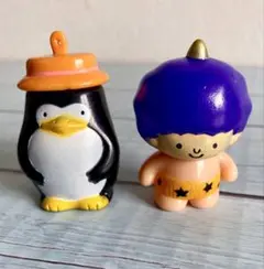 カミナリ坊やとペンギンのソフビ製ミニフィギュア 2点のサムネイル