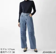 【美品】LOEWE アナグラム刺繍 デニムパンツ　32のサムネイル