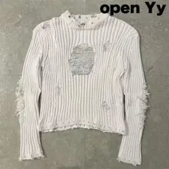 【新品未使用】open Yy デザインニットセーター ホワイト 2026年最新】open yy ニットの人気アイテム - メルカリ