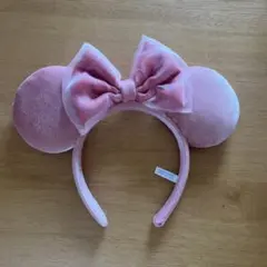 ミニーマウス耳付きカチューシャ ピンク