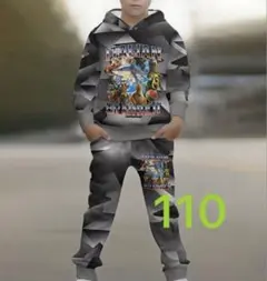 新品　イタリアンブレインロット　110 パーカー　セットアップ　ダークグレ　薄手