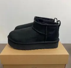 uggブラックムートンブーツ厚底