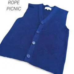 ✨️ロペピクニック✨️　リブニット　ノースリーブ　ベスト　ブルー