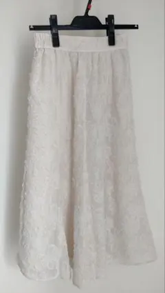 anysis s 洗えるフェザーフラワージャガードスカート