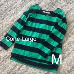 Corte Largo購入⭐︎紺×緑グリーンボーダー新品未使用M大きいザラ好きにも