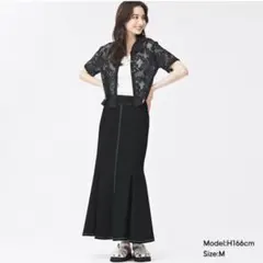 【ジーユー】マーメイドロングスカートQ ステッチ ゴム XXL 大きいサイズ