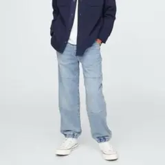 新品GAPニットリラックスプルオンデニムキッズ120デニムパンツのサムネイル