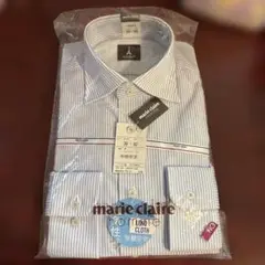 marie claire ストライプ長袖シャツ 39-82