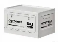 アウトドア キャンプ用 折りたたみ式 カーケース 収納ボックス ホワイト