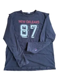 チャンピオン　バータグ　復刻　長袖Tシャツ　NEW ORLEANS 87 M