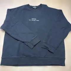 A.P.C. ダークブルー クルーネック スウェット