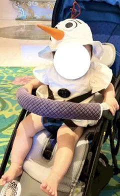 オラフ　ベビーコスチューム　ロンパース　帽子セット　ディズニー　80