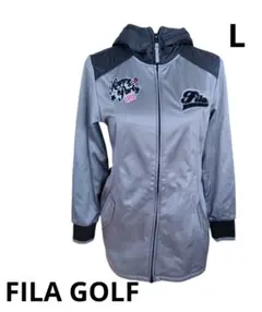 FILA GOLF★フードのボアが可愛い　裏フリース ゴルフ ジャケット★L