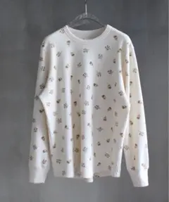 RL LILY PRINT THERMAL L/S ECRU