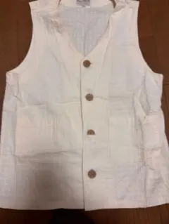 Get Annie ホワイト Vネック ベスト FREE