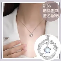 韓国 シルバー ストーン ネックレス レディース かわい チェーン シンプル