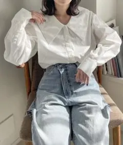 LOWRYSFARM✳︎BIGカラーブラウスロングスリーブ