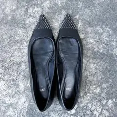 ZARA スパイク付きポインテッドトゥシューズ 37