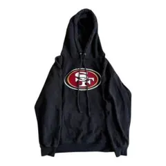 NFL 49ers パーカー ブラック M SFロゴ アメフト 古着