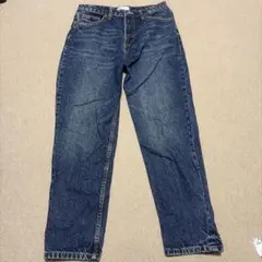 ZARA ダークブルー テーパードデニム 40