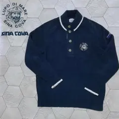 【新品】シナコバ　SINA COVA、毛100%セーター、L、アイボリー メンズ】ニット・セーター